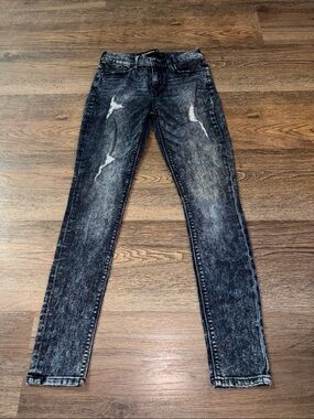 Express Jeans Women’s Distressed Acid-Wash Skinny Jeans size 2R